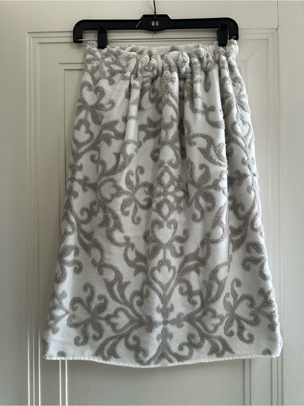 Women’s Bath Wrap - Gray & White Pattern - XS